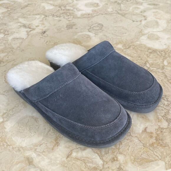NEW! Nukbuuk Spencer Men’s Leather & Sheepskin Slippers - Picture 1 of 12